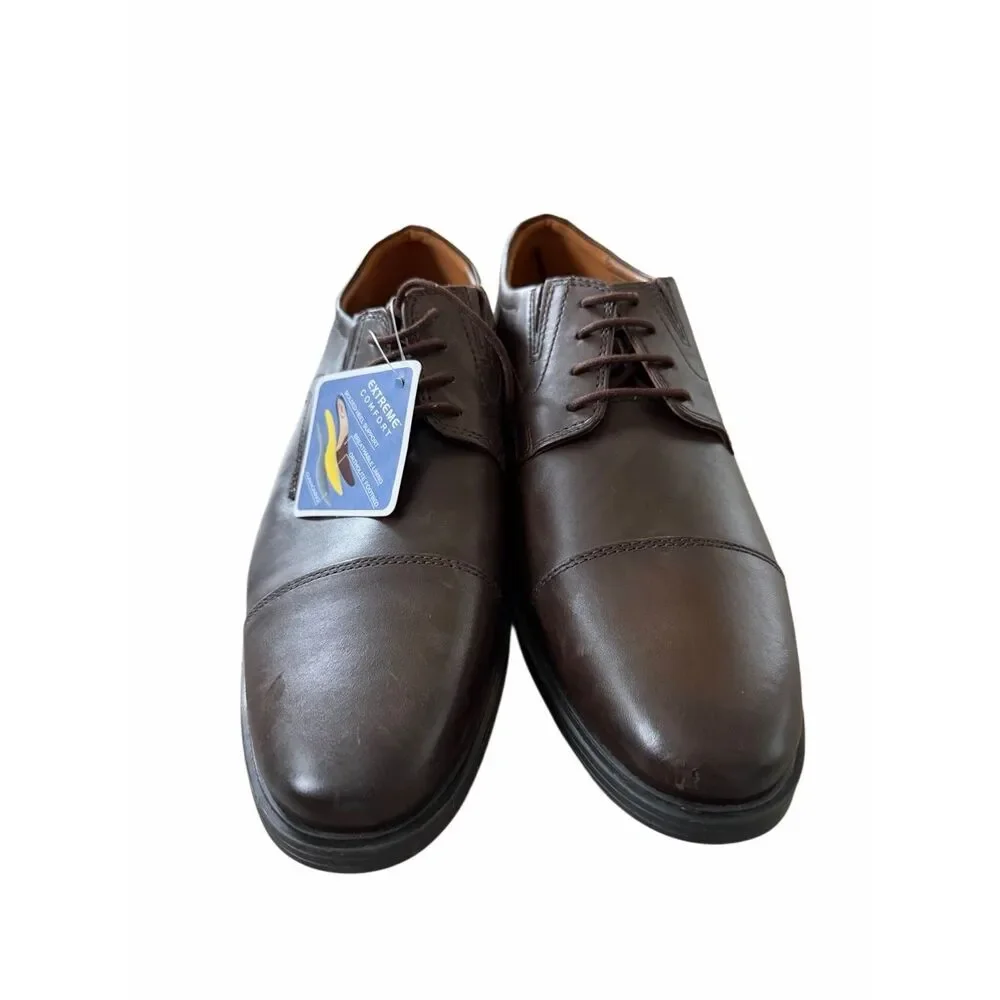 Clarks Whiddon Cap Toe Oxfords Dress Shoes‎ Lace Up in Brown Size 9H